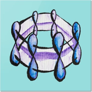 Benzene Molecule Organic Chemistry Art Posters and Art